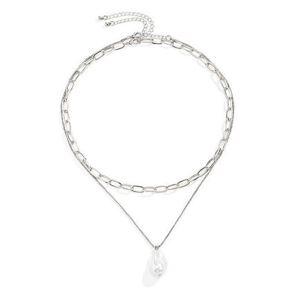 Chains Layered Baroque Pearl Necklace