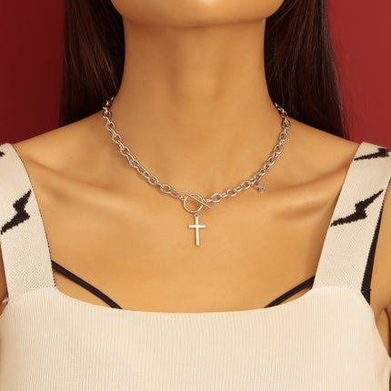 Chunky Chain Cross pendant Necklace