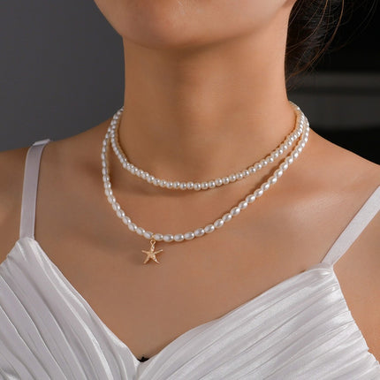 Ocean Jewelry Starfish Pendant Necklaces - FASHION SHEGOODS LLC