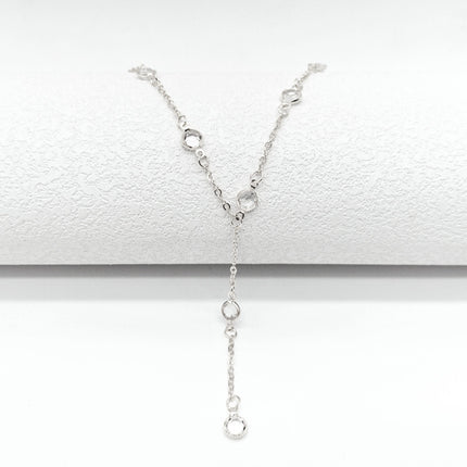 Lariat Layering Chain Crystal Stone Necklace - FASHION SHEGOODS LLC