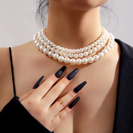 Multi-Layer Baroque Pearl Choker Necklace for Women - FASHION SHEGOODS LLC