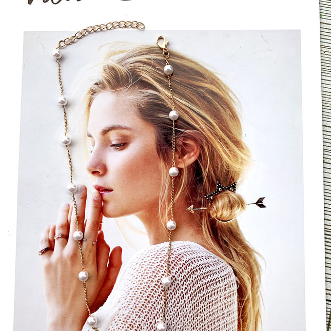 Pearl Beads Chain Choker Necklace - FASHION SHEGOODS LLC