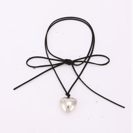 Chunky Puffy Heart Choker Necklace