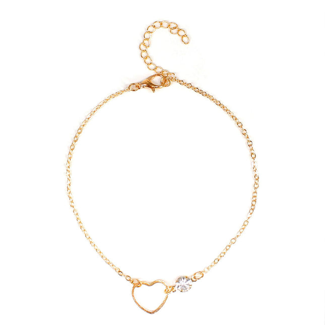 Heart Pendant Anklet Chain Foot Bracelet