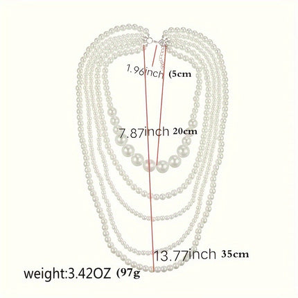 Multilayer Elegant Imitation Pearl Chain Necklace for Women Trend Luxury Beads Choker Neck Jewelry Gift Wed Accessories pearl necklaces for women pearl necklace pearl necklace