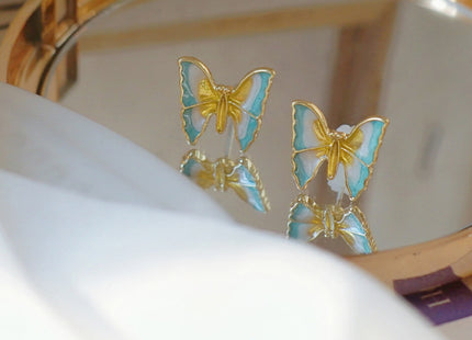 Colorful Enamel Butterfly Earings