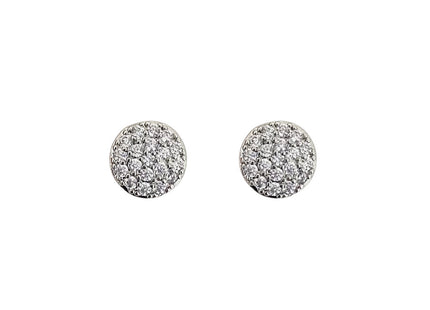 Geometric Round Full Rhinestone Earrings