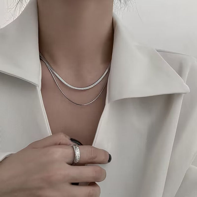 Fashion Jewelry Trendy Round Snake Chain  Necklace