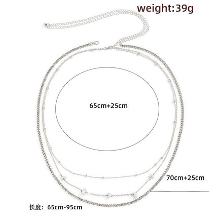 Stone Bead Waist Chain Hip Hop Metal Body Chain
