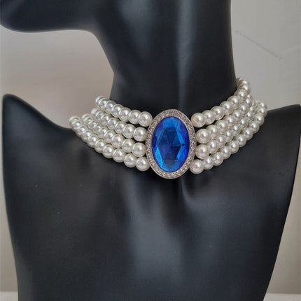 French Elegant Retro Multi Row Pearl Choker Necklace - FASHION SHEGOODS LLC