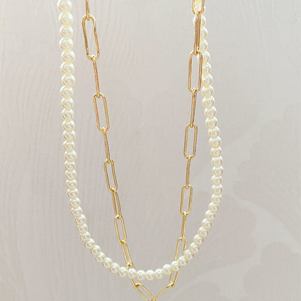 Pearl Multi Layered Chains Necklaces for Women