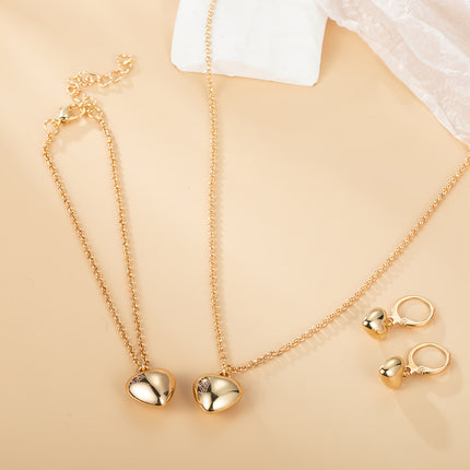 Heart Earrings Necklaces Jewelry Set - FASHION SHEGOODS LLC