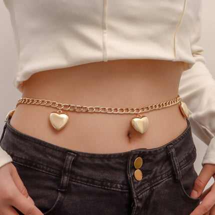 Simple Big Heart Tassels Waist Chain
