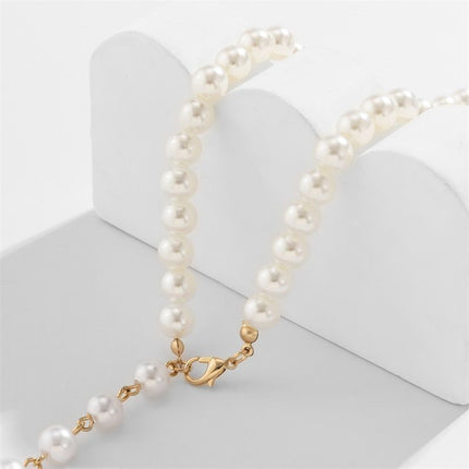 Simple Pearl Beads Long Tassel Pendant Necklace