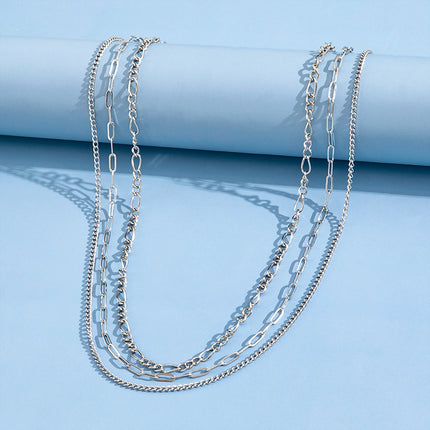 Paperclip Chain Layer Necklace for Women - FASHION SHEGOODS LLC