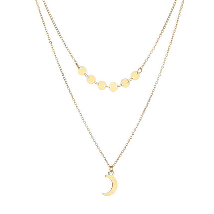 Crescent Moon Stars Necklaces for Women