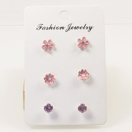 Flower Daisy Cartoon Earring Set