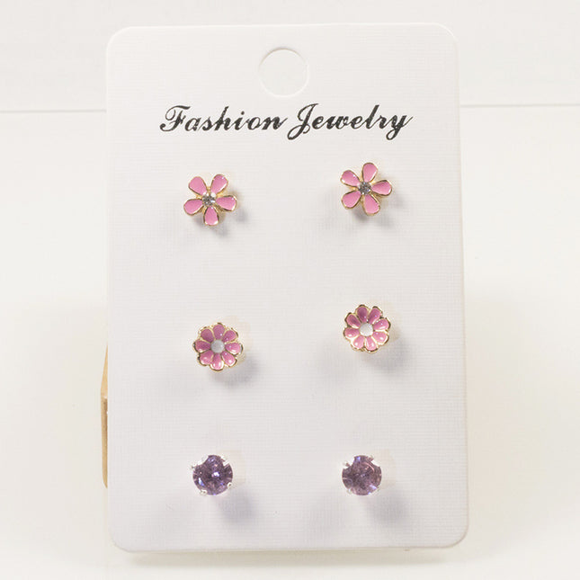 Flower Daisy Cartoon Earring Set