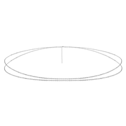 Double Layer Asymmetric Waist Chain Beach Bikini Body Jewelry