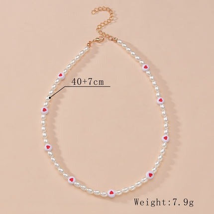 Bohemian Holiday Pearl Necklace Sweet Simple Pearl love