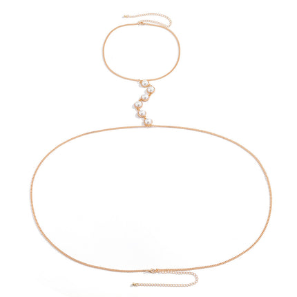 Sexy Body Chain Pearl Layered Bra Chain