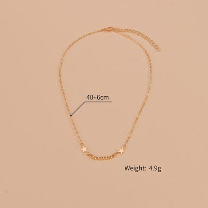 Stars Pendant with Chain Choker Necklace