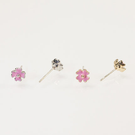 Butterfly Moon Flower Stud Earrings Set