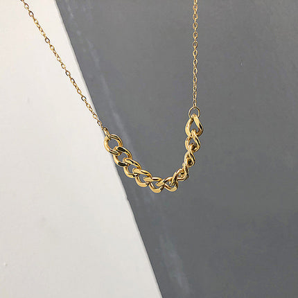 Thick Cuban Chain Necklaces Geometric Curb Link