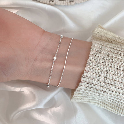 Round Bead Double Layer Bracelets for Women