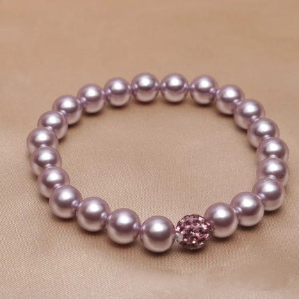 Simple Elegant Round Beads Shell Pearl Beads Bracelets