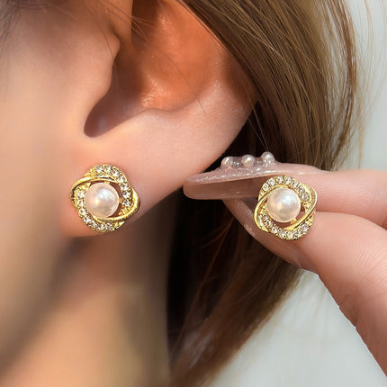 Geometric Square Round Stud Earrings - FASHION SHEGOODS LLC
