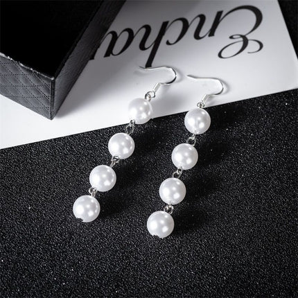 Pearl Beaded Hook Earrings for Women