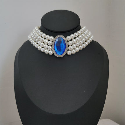 French Elegant Retro Multi Row Pearl Choker Necklace - FASHION SHEGOODS LLC