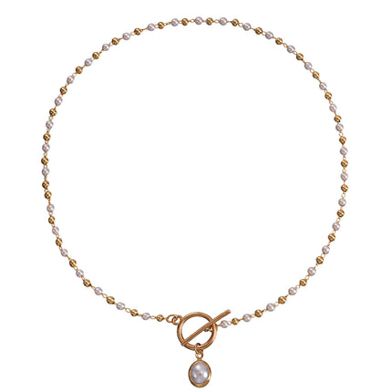 Beads Chain Charms Pearl Necklace