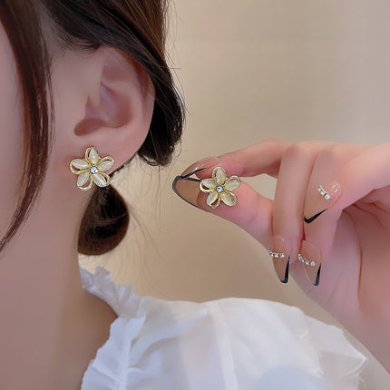 Opal Stone Flower Earrings - FASHION SHEGOODS LLC