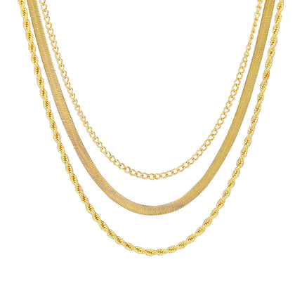 Double Layer Necklace Twist Chain for Women
