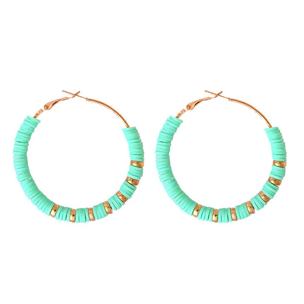 Handmade Lady Clay Hoop Earring