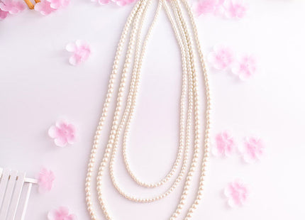 Retro Choker Necklace Multi-Layered Baroque Beaded Imitation Pearl