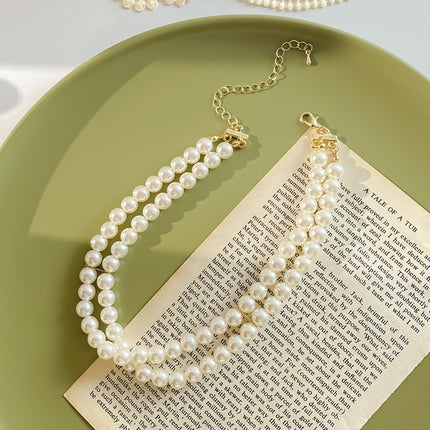 Handmade Artificial Pearl Beaded Necklace - FASHION SHEGOODS LLC