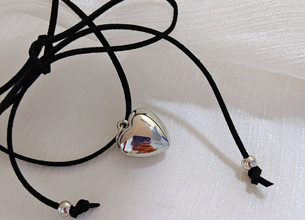 Goth Love Heart Pendant Necklace for Women