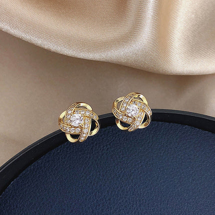 Crystal Four Leaf Clover Earrings Women