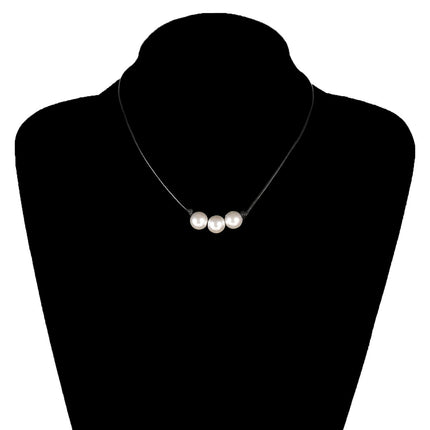 White Pearl Choker Necklace