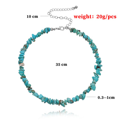 Bohemian Natural Stone Beaded Choker Necklace