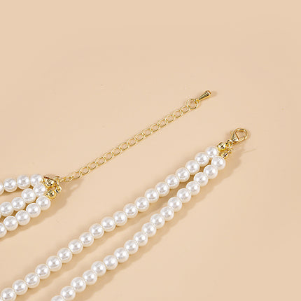 Long Pearls Necklace Layer Beads Heart Pendant Vintage Jewelry - FASHION SHEGOODS LLC