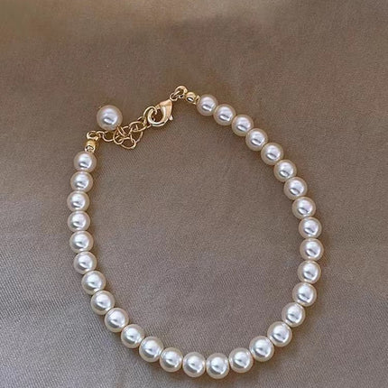 Women Glass Pearl Bracelet