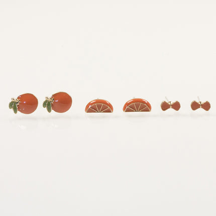 Fruit Orange Earring Set