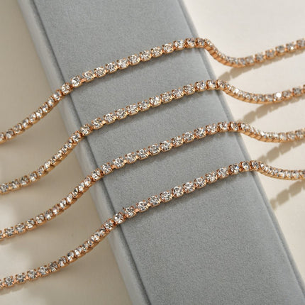 Layer Stone Tennis Chain Necklace - FASHION SHEGOODS LLC