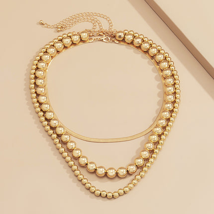 Layered Beaded Neck Jewelry for Women Multi 3 Layers