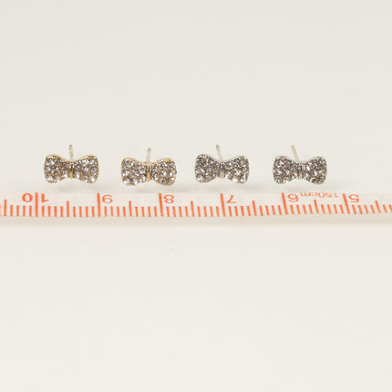 Crystal Rhinestone Bow Knot Stud Earrings