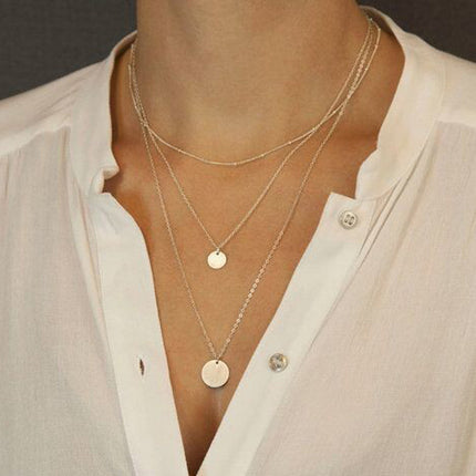 Multi Layered Necklace Pendant Necklace